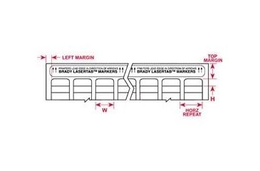 Image of Brady Lasertab Laser Printer Labels, Brady 29684 Nylon Cloth Labels Rectangle, With Clear Overlap