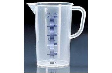 Image of BrandTech Graduated Pitchers, Polypropylene, BrandTech V444081 Pitchers With Blue Overprint Molded Graduations