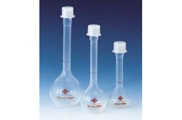 Image of BrandTech Volumetric Flasks with Screw Caps, Class B, BrandTech V675895 Pmp Flasks