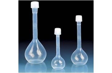 Image of BrandTech Volumetric Flasks with Screw Caps, PFA, Class A, BrandTech V107497