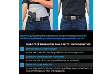 Image of Bravo Concealment IWB Torsion 3.0 Holster, Glock 19, 23, 32, 19X, 19 MOS, 45, Gen 3-5, Right Hand, 1.50in Belt Clips, Black, Small, 850007014674