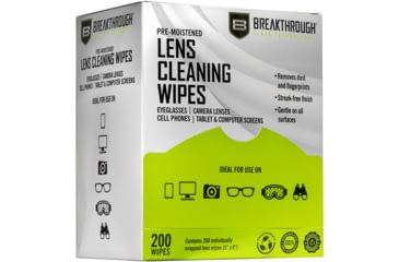Image of Breakthrough Clean Technologies BCT Multi-purpose Lens Wipes, 200ct Display Box, BT-LW-200