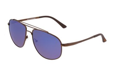 Image of Breed Asteroid Sunglasses, Brown Titanium Frame, Blue Polarized Lens, Brown/Blue, One Size, BSG052BN