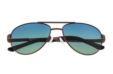 Image of Breed Leo Sunglasses, Brown Titanium Frame, Blue/Green Polarized Lens, Brown/Blue-Green, One Size, BSG051BN