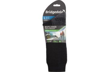 Image of Bridgedale Explorer Heavyweight Merino Endurance Knee Socks - Mens, Black, Medium, 710153-818-M
