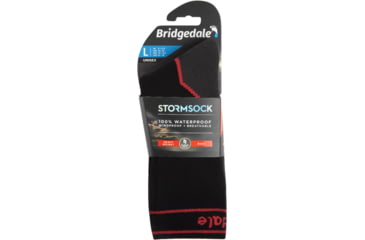 Image of Bridgedale StormSock Heavyweight Boot Socks - Mens, Black/Red, Medium, 710076-845-M