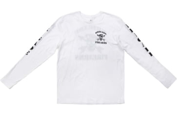 Image of Brigade Manufacturing Garment Logo T-Shirt Long Sleeve, White, Medium, GLS0A3I0