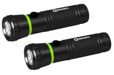 Image of Brinkmann Outdoors Q-Beam Multi-Color LED 29 Lumen Aluminum Flashlight, Black, 6AAA Batteries Included, 2-Pk 809-2712-1