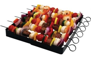 Image of Brinkmann Outdoors Shish Kabob Set-Non-Stick, Black 812-9021-S