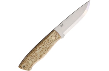 Image of Brisa Trapper 95 Curly Birch Knife, 3.75 satin finish 01 tool steel blade, Curly Birch handle, 076-2053-1558