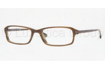 Image of Brooks Brothers BB726 SV Prescription Eyeglasses - Brown/Olive Horn Frame / 52 mm Prescription Lenses, 6003-5218
