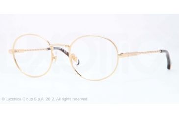 Image of Brooks Brothers BB1018 Single Vision Prescription Eyeglasses 1526-47 - Gold Frame, Demo Lens Lenses