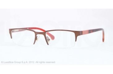 Image of Brooks Brothers BB1020 Single Vision Prescription Eyeglasses 1552-46 - Satin Brown Frame