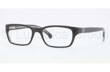 Image of Brooks Brothers BB2007 BB2007 Single Vision Prescription Eyeglasses 6040-4616 - Black Crystal Frame