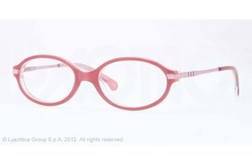 Image of Brooks Brothers BB2016 Progressive Prescription Eyeglasses 6068-47 - Dark Oink/transluscent Pink Frame