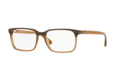 Image of Brooks Brothers BB2033 Single Vision Prescription Eyeglasses 6122-52 - Brown Wood/brown Translucent Frame