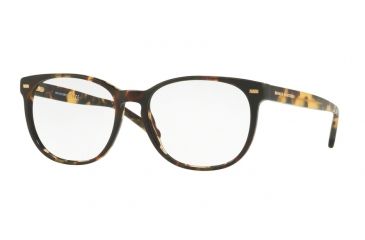 Image of Brooks Brothers BB2038 Single Vision Prescription Eyeglasses 6052-57 - Retro Tortoise Frame