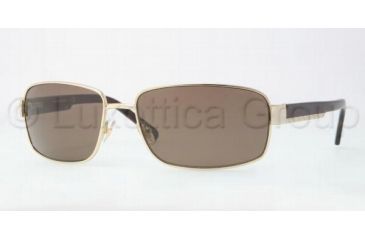 Image of Brooks Brothers BB4004S Sunglasses 152873-6317 - Gold Brown Frame, Brown Lenses