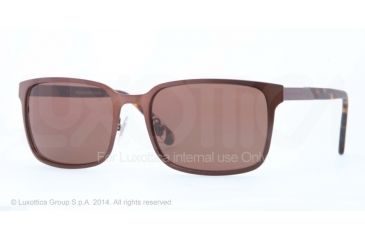 Image of Brooks Brothers BB4022 Sunglasses 164373-57 - Satin Brown Frame, Brown Solid Lenses