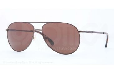 Image of Brooks Brothers BB4025 Sunglasses 164273-58 - Brushed Brown Frame, Brown Solid Lenses