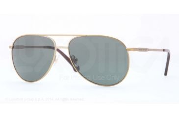 Image of Brooks Brothers BB4025 Sunglasses 164571-58 - Brushed Sand Frame, Green Solid Lenses