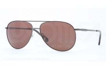 Image of Brooks Brothers BB4025 Sunglasses 164673-58 - Brushed Olive Frame, Brown Solid Lenses