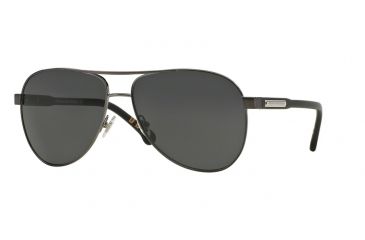 Image of Brooks Brothers BB4029 Sunglasses 166187-58 - Brushed Gunmetal Matte Black Frame, Grey Solid Lenses