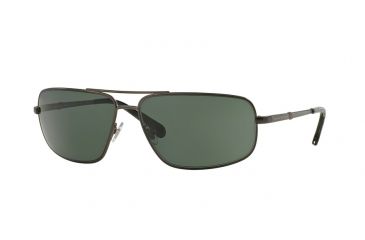 Image of Brooks Brothers BB4031S Sunglasses 151271-61 - Matte Dk Gunmetal Frame, Green Solid Lenses