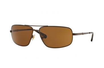 Image of Brooks Brothers BB4031S Sunglasses 164373-61 - Satin Brown Frame, Brown Solid Lenses