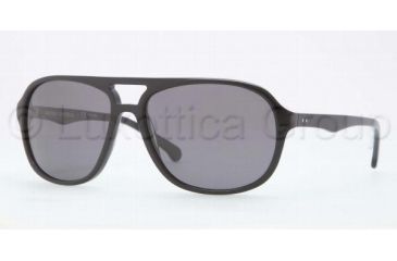 Image of Brooks Brothers BB5007S BB5007S Sunglasses 600081-5815 - Black Gray Frame, Polarized Gray Lenses