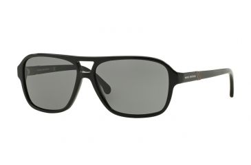 Image of Brooks Brothers BB5023S Sunglasses 600087-58 - Black Frame, Grey Solid Lenses
