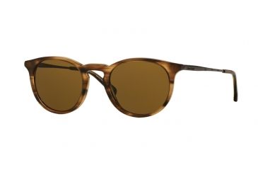 Image of Brooks Brothers BB5028S Progressive Prescription Sunglasses BB5028S-610473-48 - Lens Diameter 48 mm, Frame Color Lt. Brown Horn/gunmetal