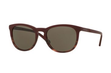 Image of Brooks Brothers BB5030S Sunglasses 611103-55 - Burgundy Tort Gradient/brgundy Frame, Lt. Brown Solid Lenses