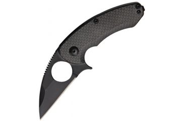 Image of Brous Blades Silent Soldier Flipper Knife, black Cerakote finish BRB63