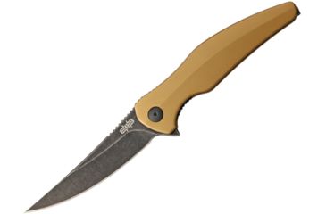 Image of Brous Blades Sniper Linerlock Brown Acid Folding Knife,3.75in,D2 Tool Steel,Acid Stonewash,Brown,Aluminum Handle BRB105