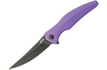 Image of Brous Blades Sniper Linerlock Purple Acid Folding Knife,3.75in,D2 Tool Steel,Acid Stonewash,Purple,Aluminum Handle BRB111