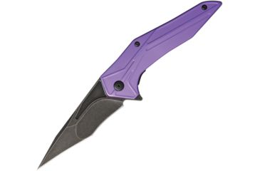 Image of Brous Blades Tyrant Purple Acid Stonewash Folding Knife,4in,D2 Tool Steel,Standard Edge,Acid Stonewash,Purple,Aluminum Handle BRB139