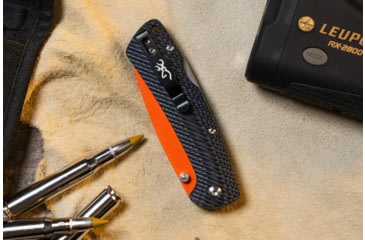 Image of Browning Back Country Folding Knife, 3in, D2 High Carbon Steel, Drop Point, G10 Handle, N, 3220524