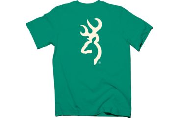 Image of Browning Bg Men's T-shirt Cream Buckmark Xx-large Kelly Green