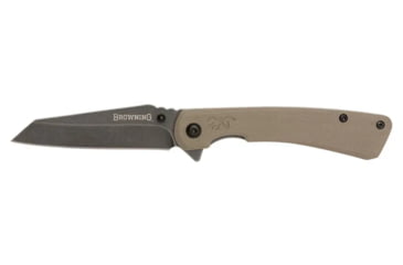Image of Browning Branded Rock Field 3in Assisted Opening Folding Knife, 7Cr17Mov, Wharncliffe, G10 Handle, N, 3220512