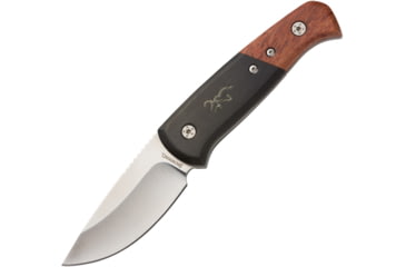Image of Browning Fixed Blade Knife with Wood Handle, 3 satin finish stainless drop point blade, Black and brown, 3220373