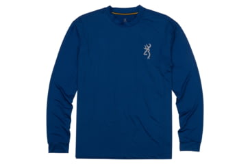 Image of Browning Graphic Long Sleeve Sun Shirt - Mens, Navy, XL, 3011789504