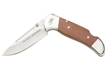 Image of Browning Guide Series Folding Knife, 3.375in, Sandvik 14C28N, Drop Point, G10 Handle, N, 3220453