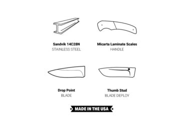 Image of Browning Guide Series Folding Knife, 3.375in, Sandvik 14C28N, Drop Point, G10 Handle, N, 3220453