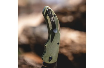Image of Browning Hidden Hollow Folding Knife, 3in, D2 High Carbon Steel, Drop Point, G10 Handle, N, 3220506