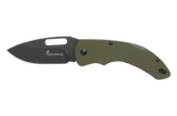 Image of Browning Hidden Hollow Folding Knife, 3in, D2 High Carbon Steel, Drop Point, G10 Handle, N, 3220506