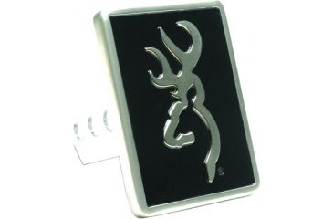 Image of Browning Hitch Cover W/ Buckmark Black/silver Metal