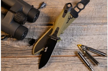 Image of Browning Ignite 2 Fixed Blade Knife, 4in, 7Cr17Mov, Drop Point, Orange Injection Molded, Orange, 3220334