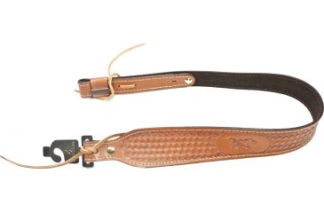 Image of Browning Leather Basket Weave Sling, Antique 1225098