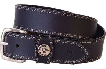 Image of Browning Leather Belt 36'' Black W/shotshell Head On Loop